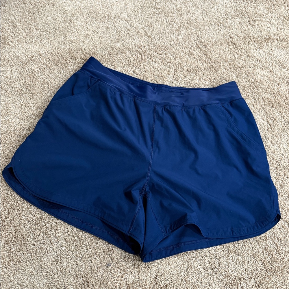 Lands End Navy Swim Athletic Shorts